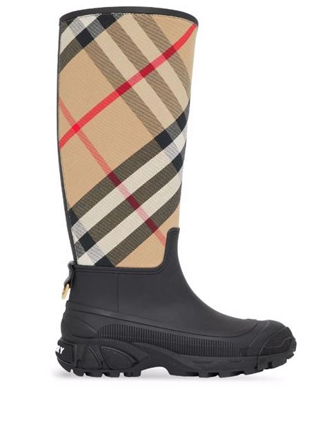 authentic burberry rain boots|burberry flint check rain boot.